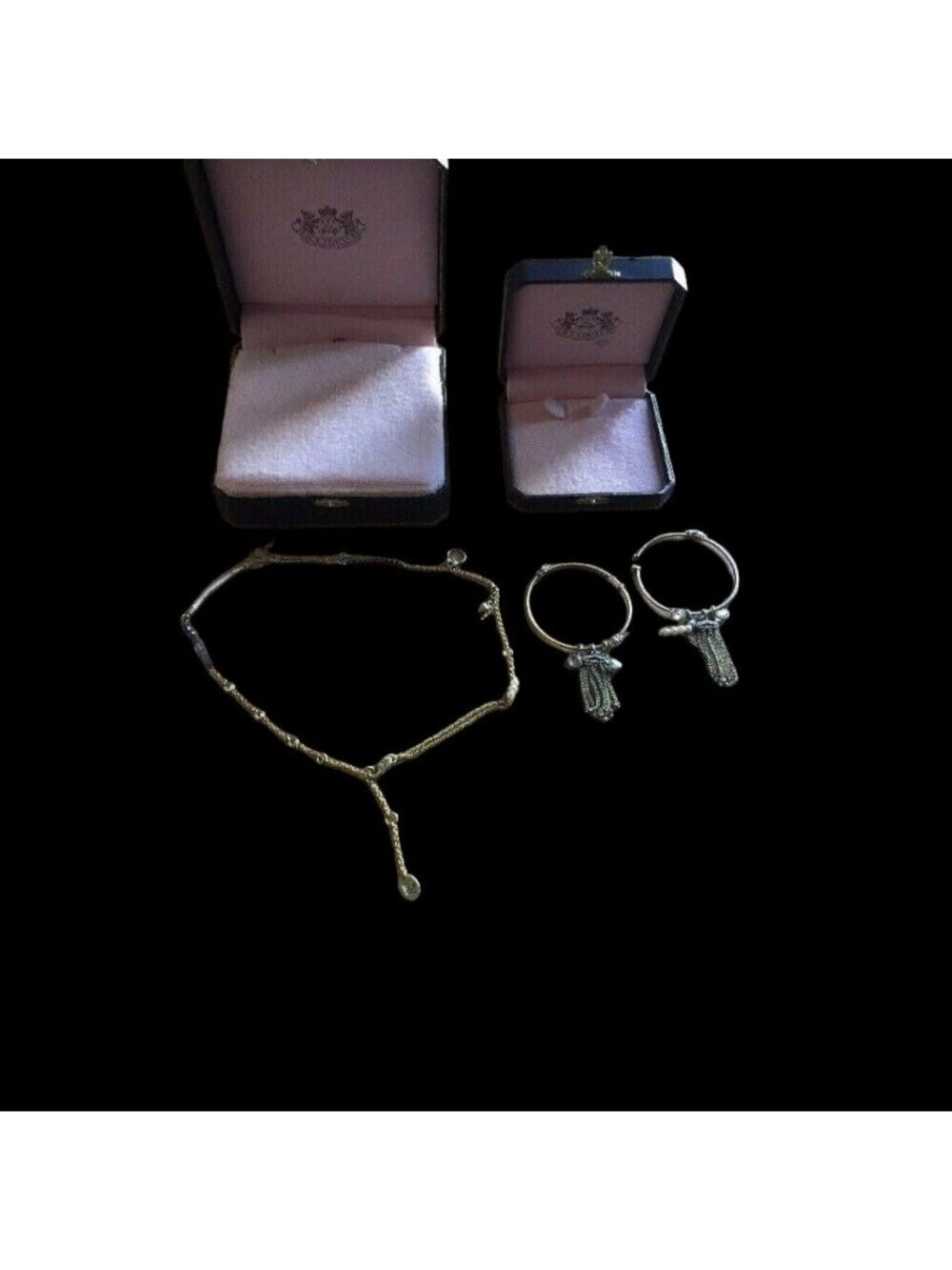 Juicy Couture Necklace & Earrings Set Vintage Lot 2 Brand New In Box RARE